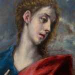 DominiKos Theotokopulos detto El Greco: "San Giovanni Evangelista e San Francesco" particolare